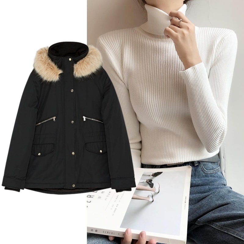 BST Áo Parka Lót Lông Cừu Nữ - Siêu Nhẹ - Siêu Chống Nước